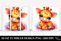 Colorful Cute Baby Giraffe Tumbler Product Image 1