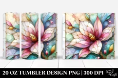 Abstract Wooden Magnolia Tumbler Product Image 1