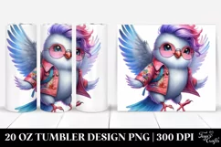 Cute Baby Dove Drawing Tumbler Design Product Image 1