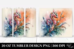 Abstract Wooden Snapdragon Tumbler Design Product Image 1