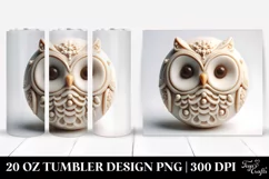 3D Candy Christmas Owl 20 Oz Tumbler Product Image 1