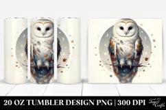 Digital Painting Simple Image Owl | 20 oz Tumbler Product Image 1