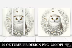 Digital Painting Simple Image Owl | 20 oz Tumbler Product Image 1
