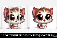 Colorful Cartoon Baby Kitten Tumbler Product Image 1