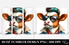 Baby Cow Watercolor Tumbler Product Image 1