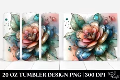 Pastel Shiny Camellia Clipart 20 Oz Tumbler Product Image 1