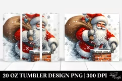 Santa Through the Chimney | 20 oz Tumbler Product Image 1