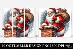 Santa Through the Chimney | 20 oz Tumbler Product Image 1