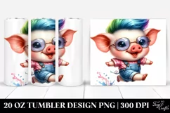 Excited Baby Pig | 20 oz Tumbler Product Image 1
