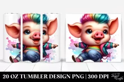 Excited Baby Pig | 20 oz Tumbler Product Image 1