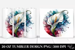 Colorful Stained Calla Lily | 20 Oz Tumbler Product Image 1