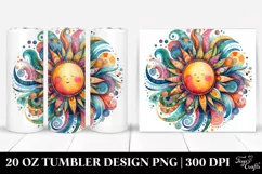 Colorful Watercolor Sun | 20 Oz Tumbler Product Image 1
