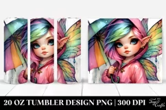 Cute Baby Fairy Drawing Tumbler Design Product Image 1