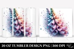 Shiny Foxglove Tumbler Design Product Image 1