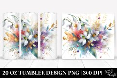 Vibrant Abstract with Snowdrop | 20 Oz Tumbler Product Image 1