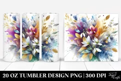Vibrant Abstract with Snowdrop | 20 Oz Tumbler Product Image 1