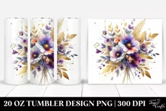 Colorful Abstract Bouquet | 20 Oz Tumbler Product Image 1