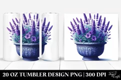Detailed Lavender Pot | 20 Oz Tumbler Product Image 1