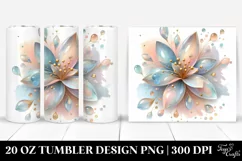 Glossy Snowdrop Clipart 20 Oz Tumbler Product Image 1