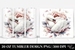 Sleeping Swan in Flower|20 Oz Tumbler Product Image 1