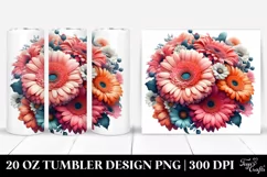 Vibrant Gerbera Bouquet|20 Oz Tumbler Product Image 1