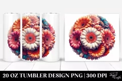 Vibrant Gerbera Bouquet|20 Oz Tumbler Product Image 1