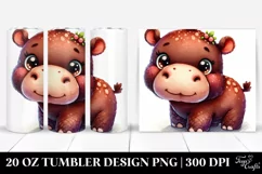 Colorful Baby Hippo|20 Oz Tumbler Product Image 1
