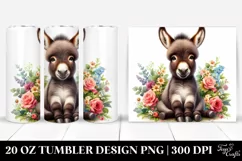 Funny Cute Baby Donkey Tumbler Design Product Image 1
