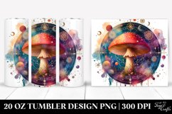 Vibrant Magical Celestial Mushroom Clipart 20 Oz Tumbler Product Image 1