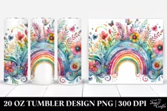 Dreamy Colorful Whimsical Rainbow Clipart 20 Oz Tumbler Product Image 1