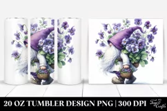 Gnome with Violet Bouquet|20 Oz Tumbler Product Image 1
