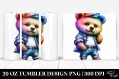 Cute Baby Bear Sticker Design | 20 oz Tumbler Product Image 1