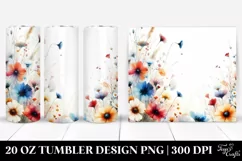 Abstract Wild Flowers | 20 oz Tumbler Product Image 1