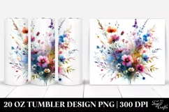 Abstract Wild Flowers | 20 oz Tumbler Product Image 1