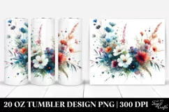 Abstract Wild Flowers | 20 oz Tumbler Product Image 1