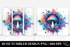 Colorful Magical Celestial Mushroom 20 Oz Tumbler Product Image 1