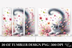 Spring Petals Cat Tumbler 20 oz Product Image 1
