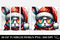 Quirky Bunny Portrait | 20 oz Tumbler Product Image 1