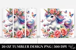 Baby Unicorn Jumping | 20 oz Tumbler Product Image 1