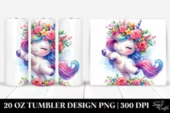Baby Unicorn Drawing | 20 oz Tumbler Product Image 1
