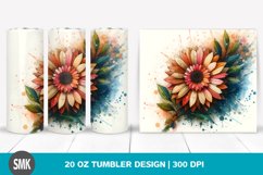 Abstract Wooden Gerbera | 20 Oz Tumbler Product Image 1