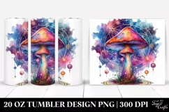 Colorful Magical Mushroom 20 Oz Tumbler Product Image 1