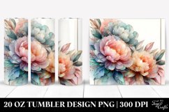 Shiny Peonies Tumbler 20 oz Product Image 1