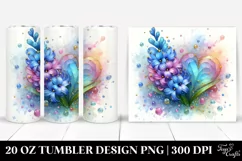 Abstract Vibrant Pastel Hyacinth Tumbler Design Product Image 1