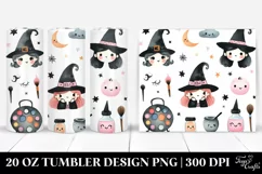 Watercolor Whimsical Witch | 20 oz Tumbler Product Image 1