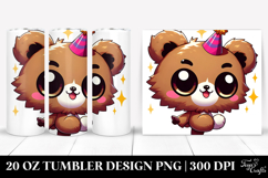 Silly Cartoon Bear 20 Oz Tumbler Product Image 1
