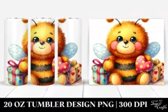 Cute Baby Plush Bee 20 Oz Tumbler Product Image 1