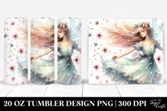 Fairy Tumbling with Spring Petals | 20 Oz Tumbler Product Image 1