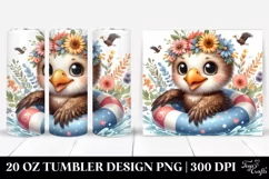 Colorful Baby Bald Eagle Clipart 20 Oz Tumbler Product Image 1