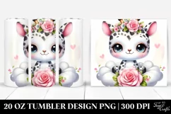 Cute BabyUnicrn with Rose | 20 Oz Tumbler Product Image 1